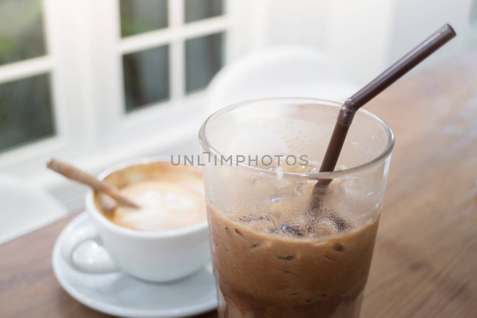 Hot And Cold Coffee Drink, stock photo