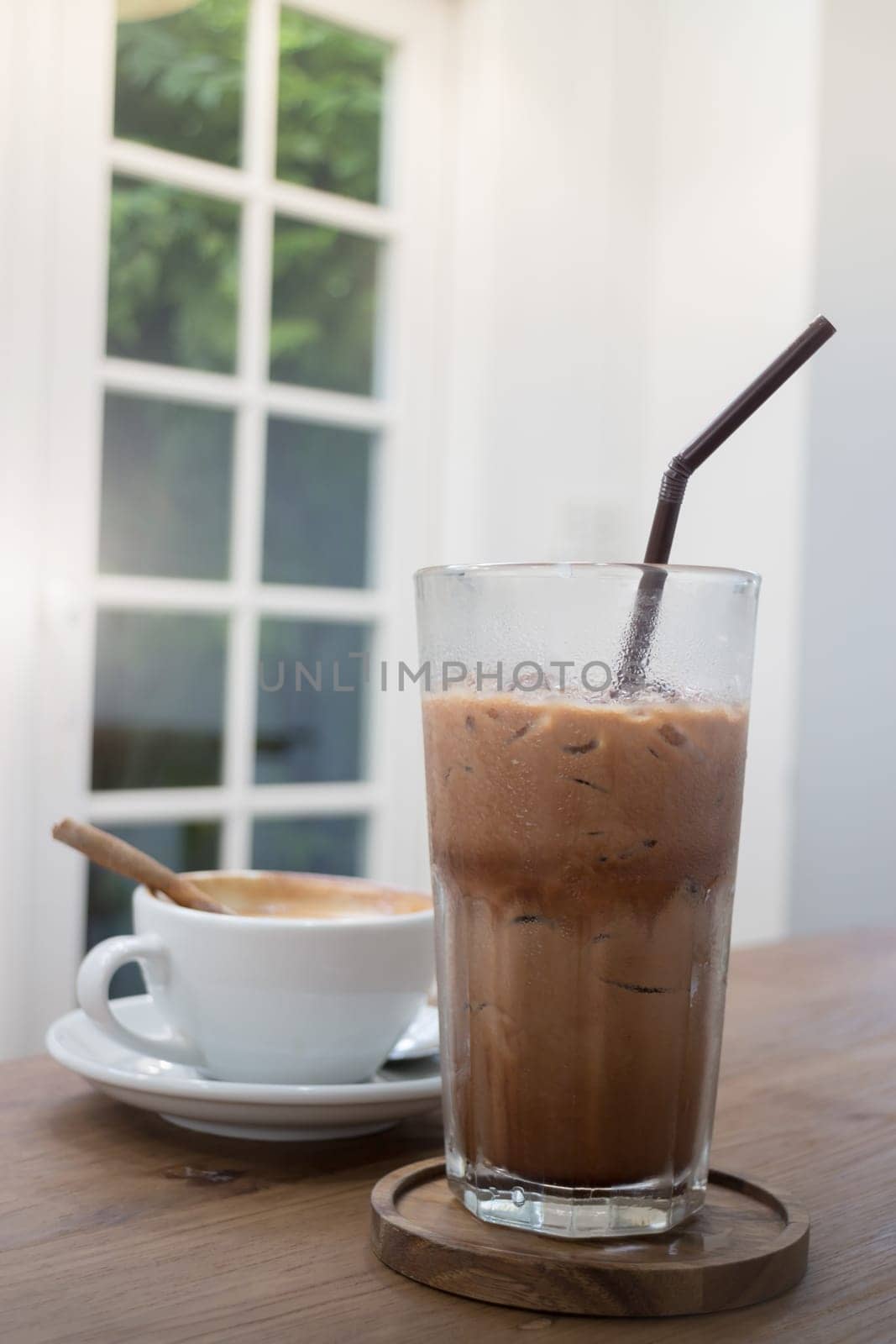 Hot And Cold Coffee Drink, stock photo