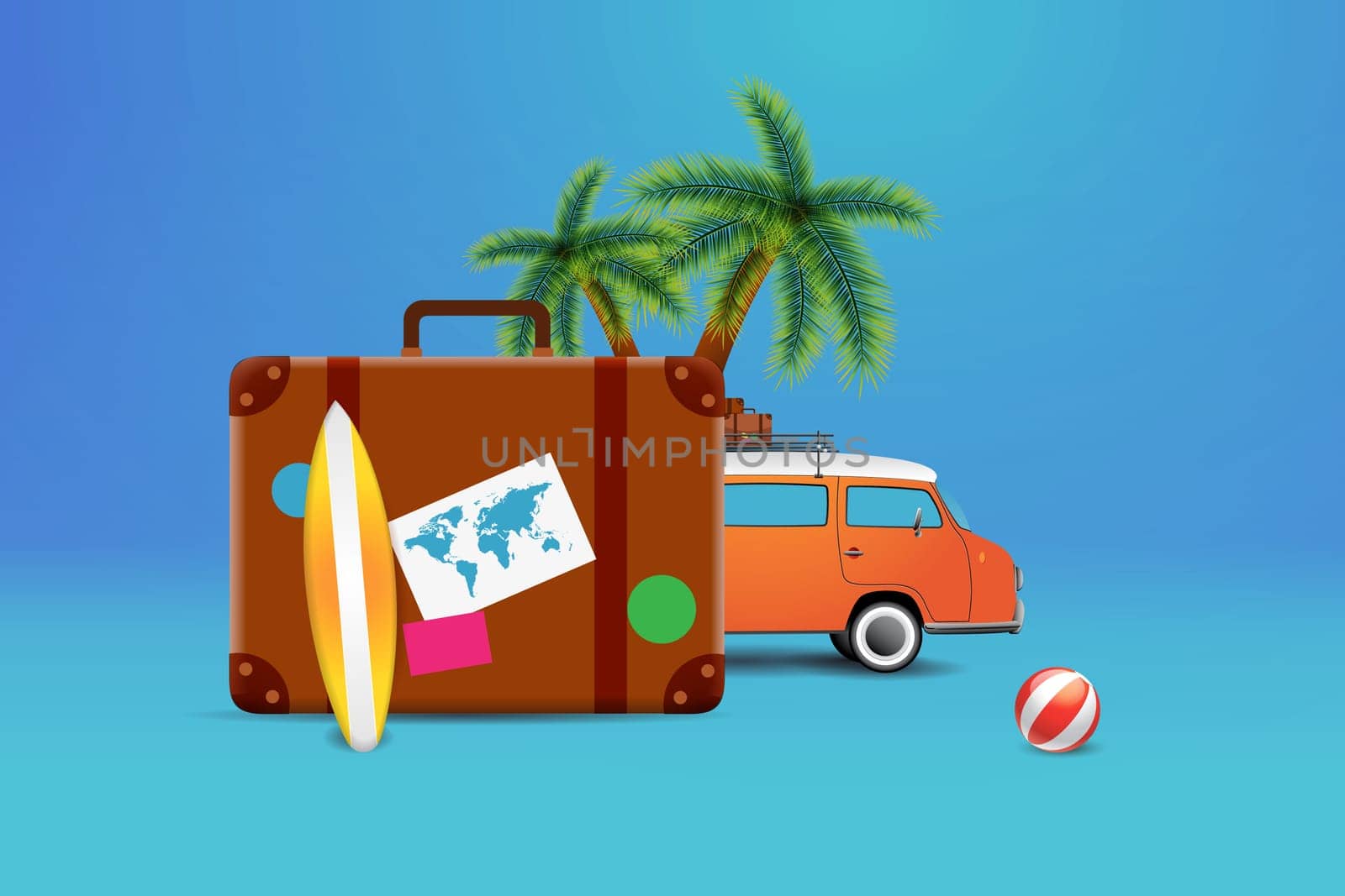 Travel Around the World. Landmark architecture of the world. Vector travel concept