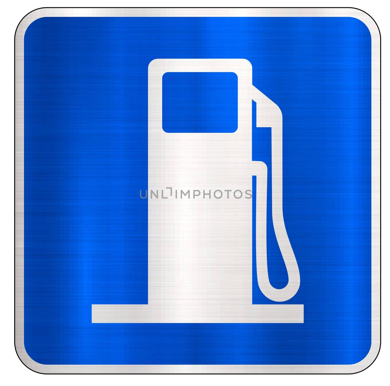 gas station road sign