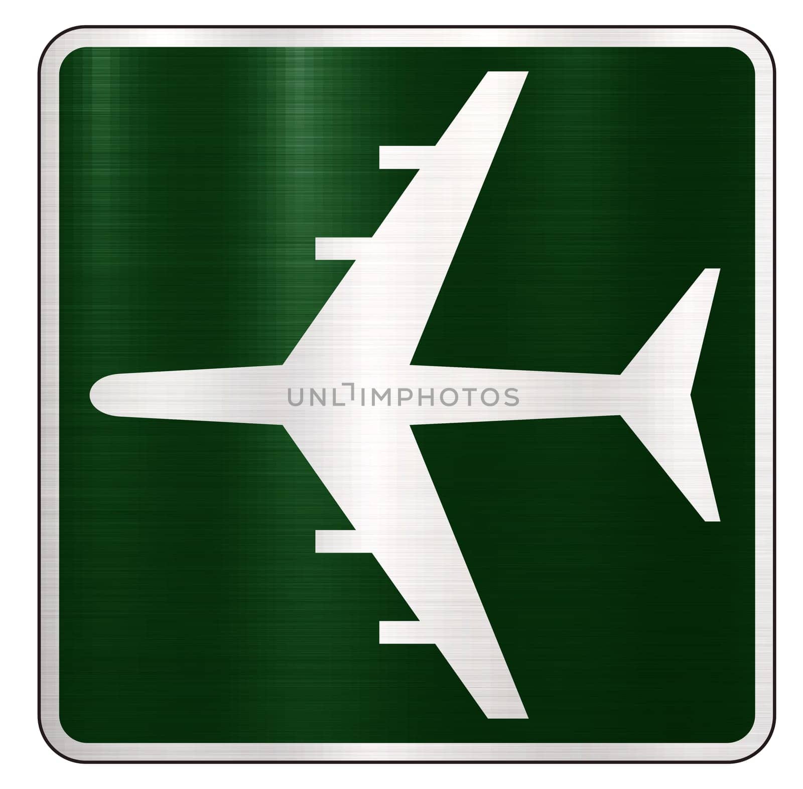 airplane airport road sign