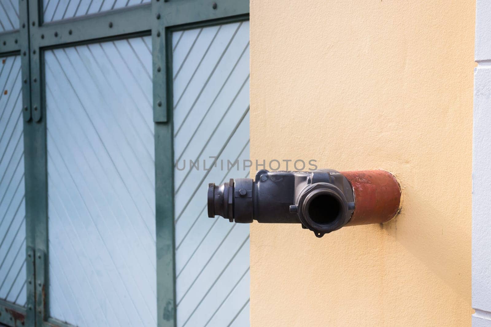 Fire Fighting Nozzle Safety In Public, stock photo