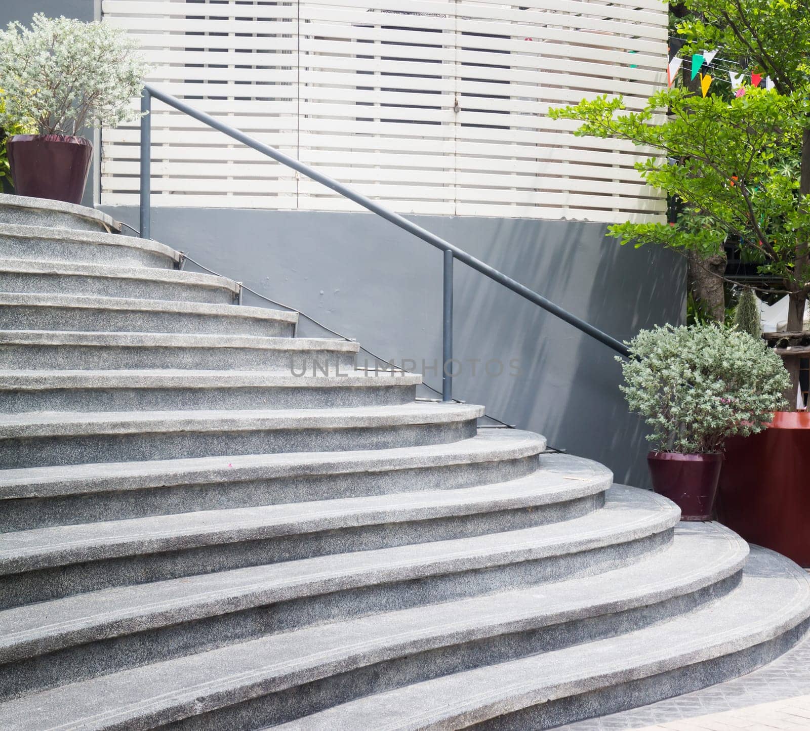 Old Black Stone Outdoors Steps , stock photo