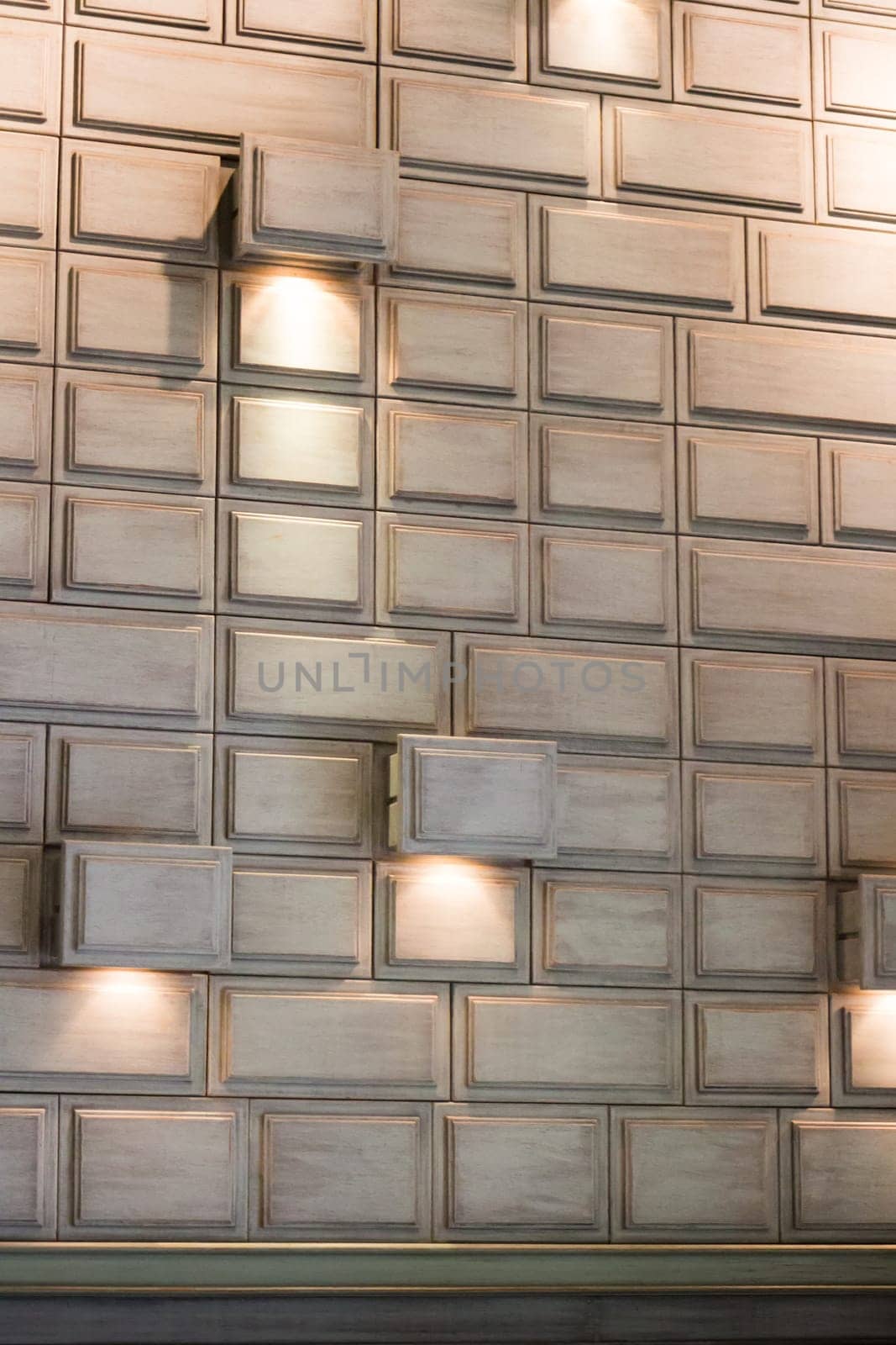Architecture Interior White Cubes Light Wall, stock photo