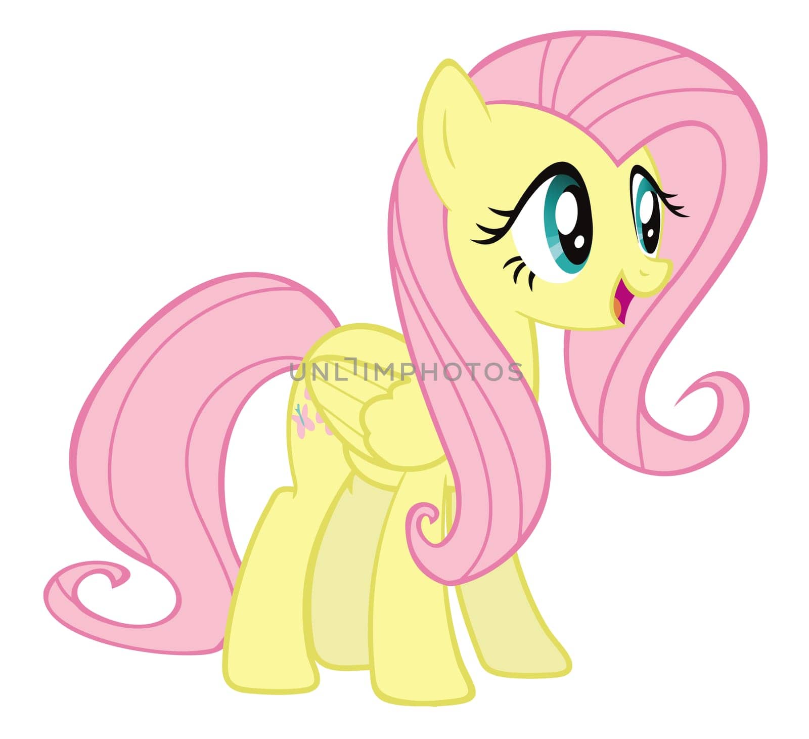 Fluttershy pony illustration fairytale