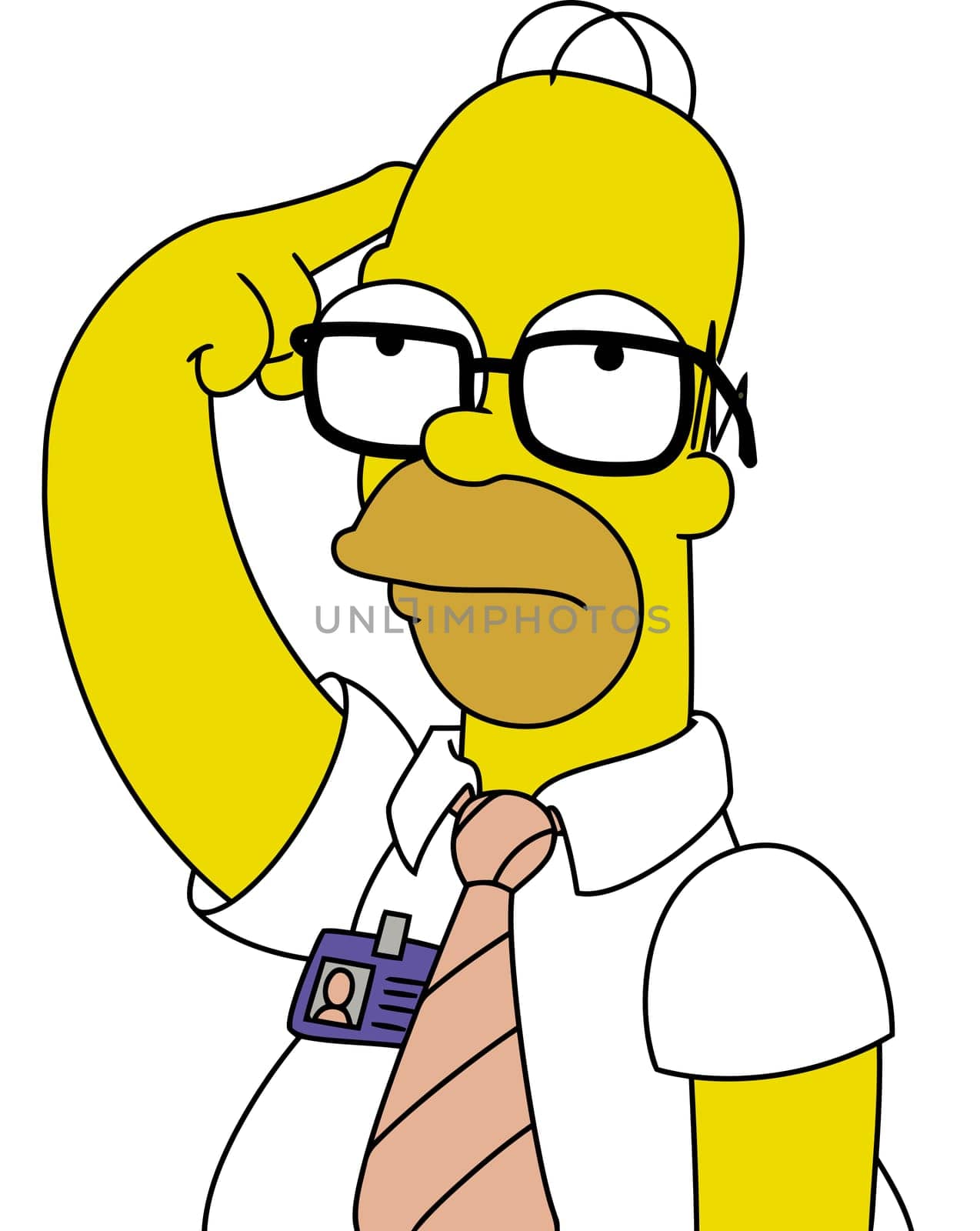 Homer Simpson Thinking illustration