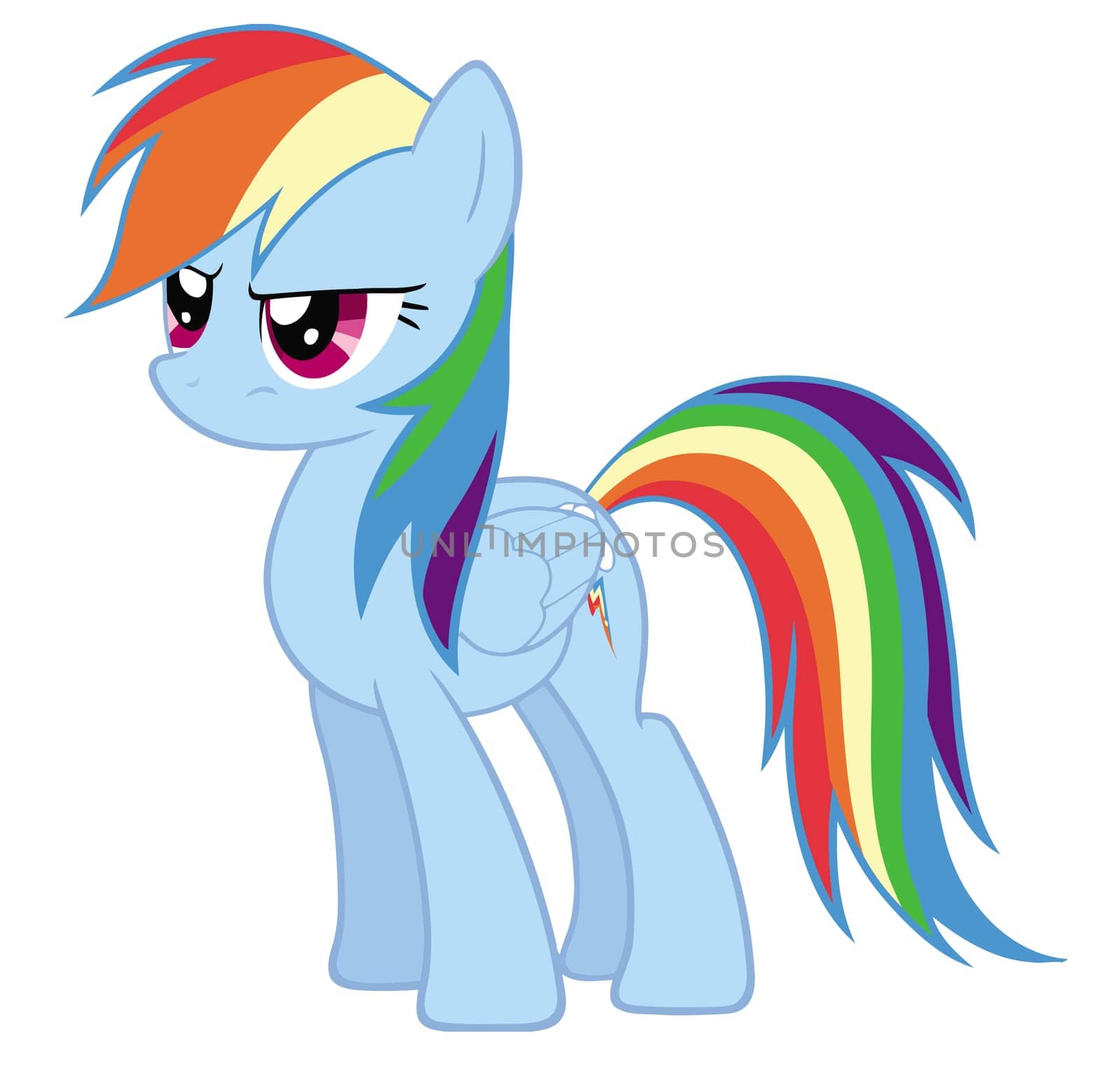 Rainbow pony illustration fairytale
