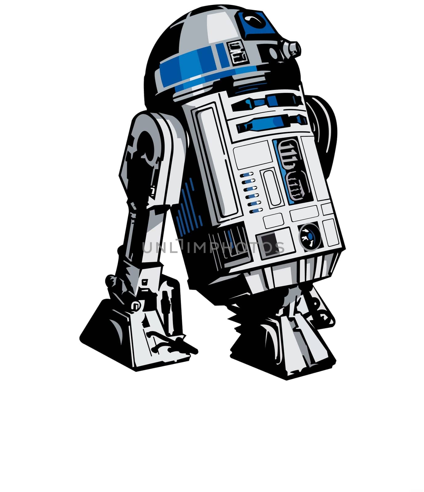 Star Wars Droid R2 D2 illustration