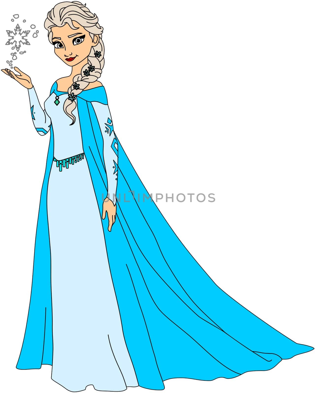 frozen queen elsa illustration