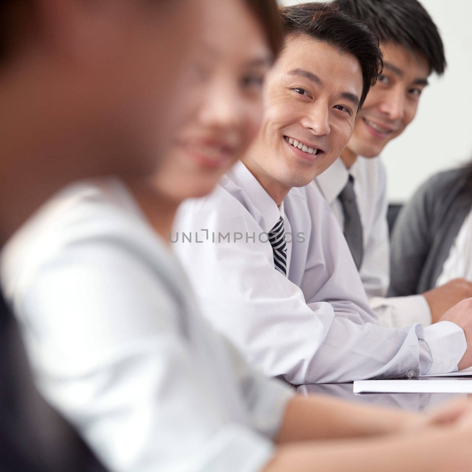 Group of Businesspeople in a Row