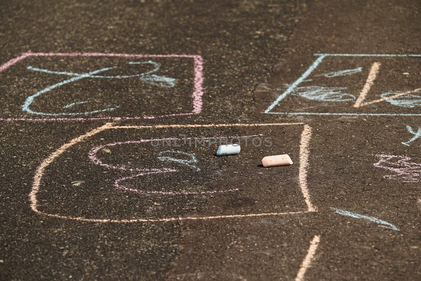 Chalk drawing on the street