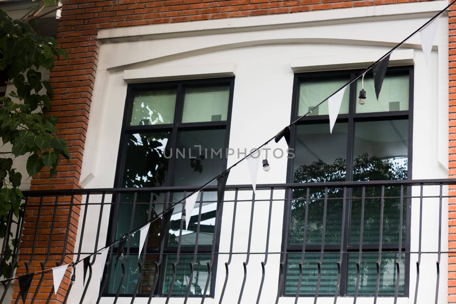 Abandoned White Window Of Store Front, stock photo