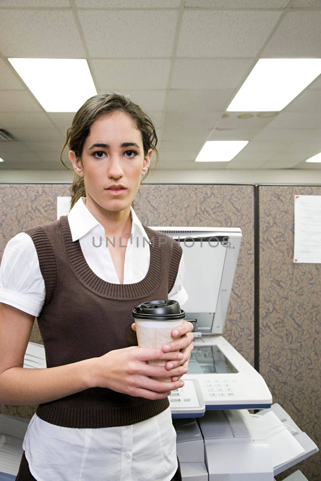 Office worker with coffee