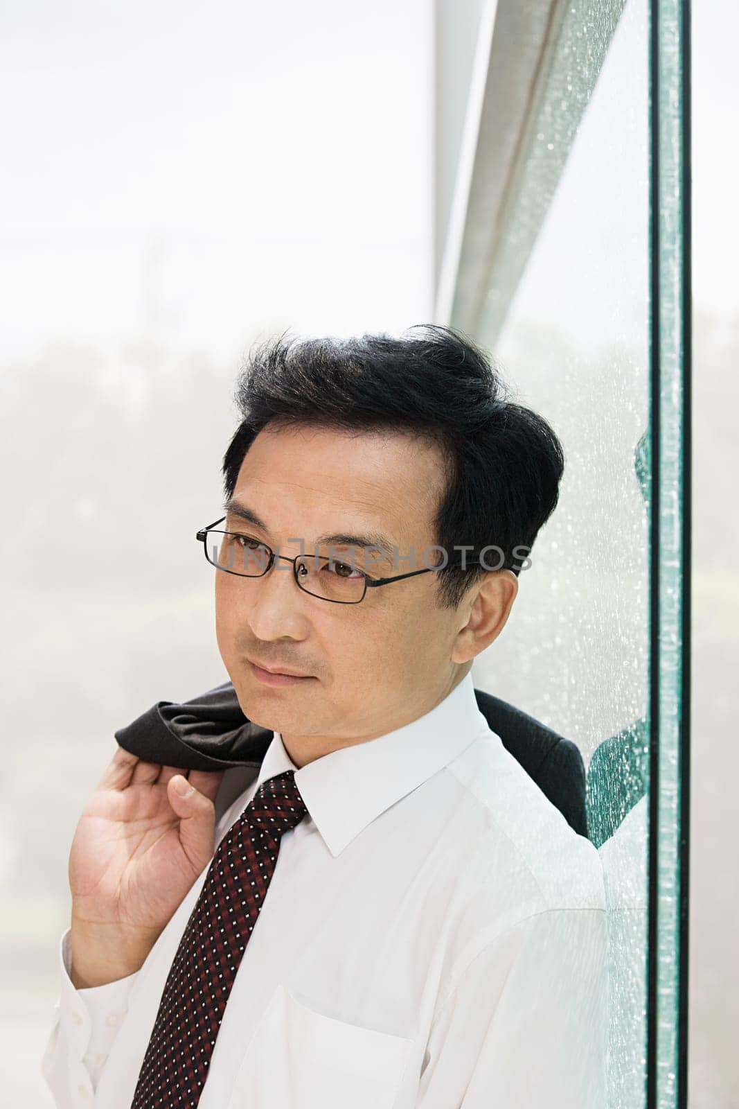 Serious looking businessman