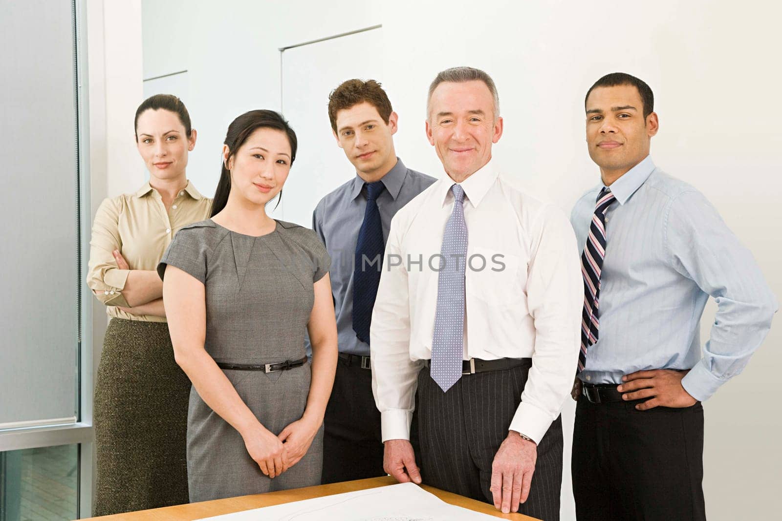 Five business colleagues
