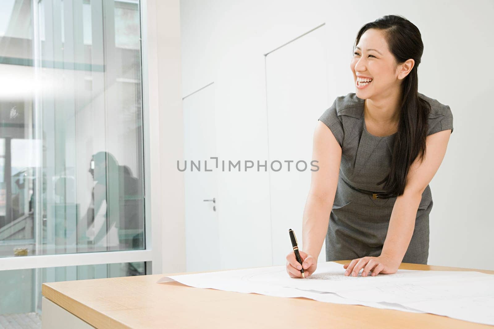 Smiling female architect