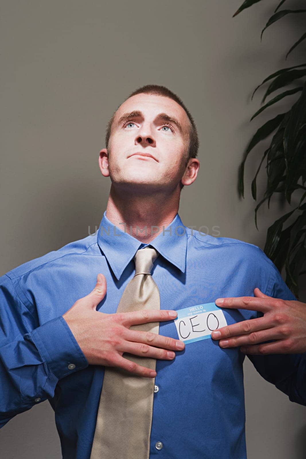 Businessman achieving success
