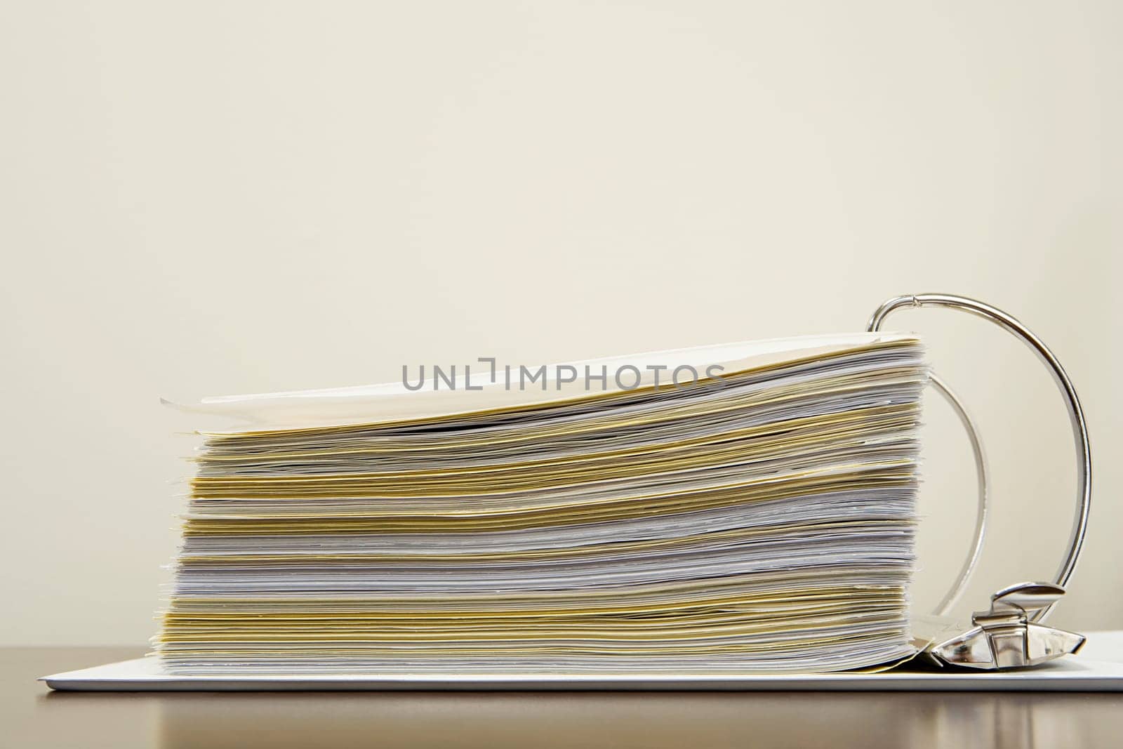 Papers in a ring binder