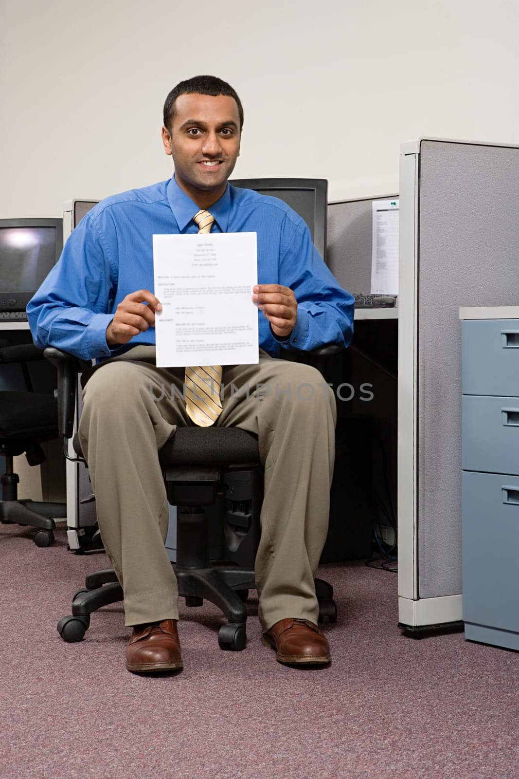 Man with his resume