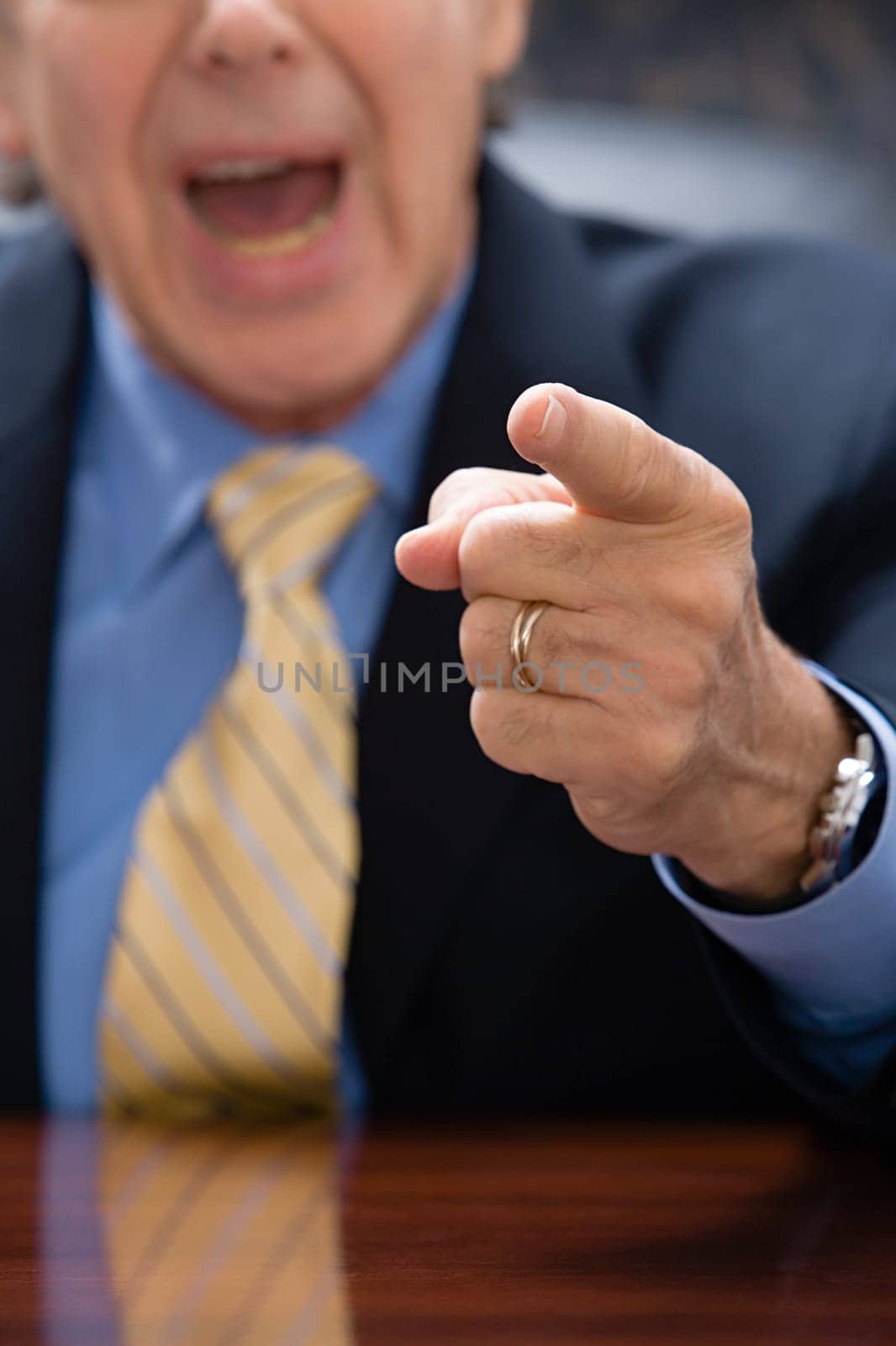 Businessman pointing