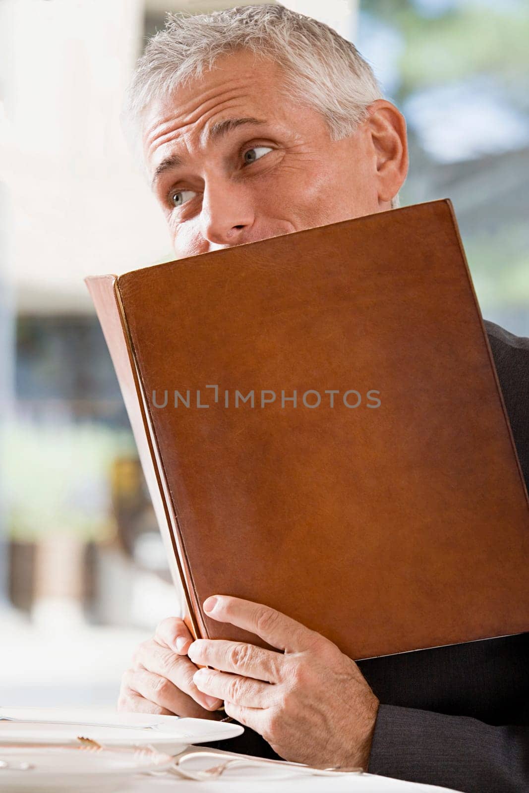 Man with a menu