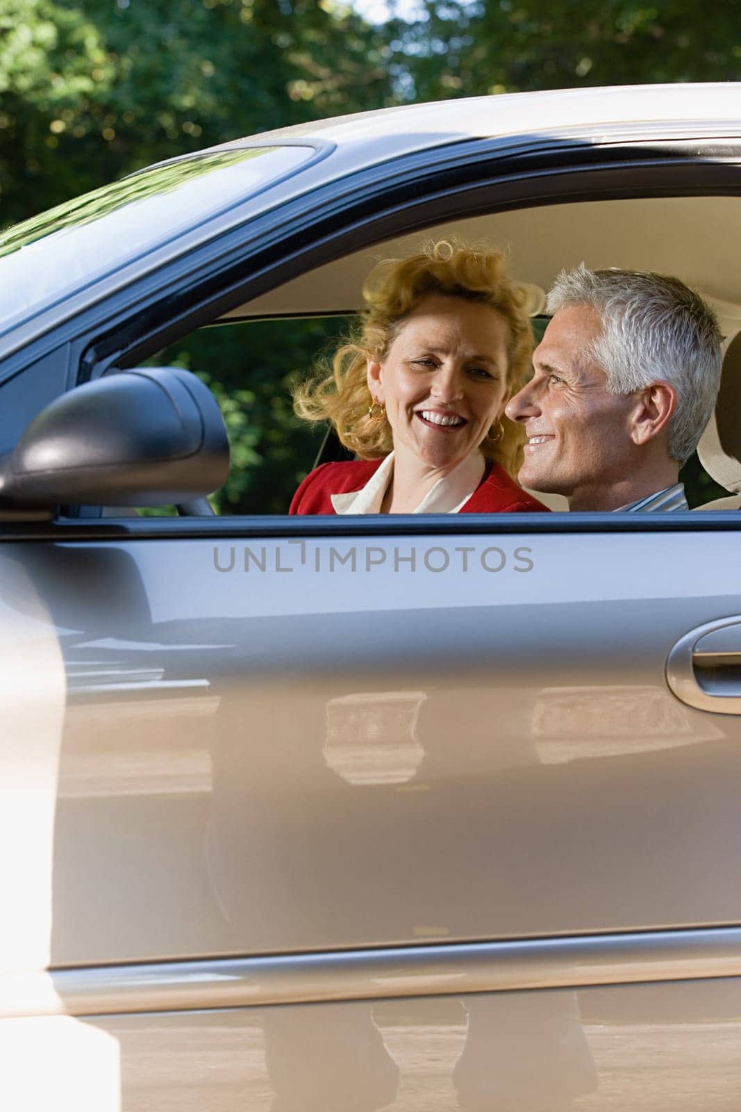 Mature couple in car