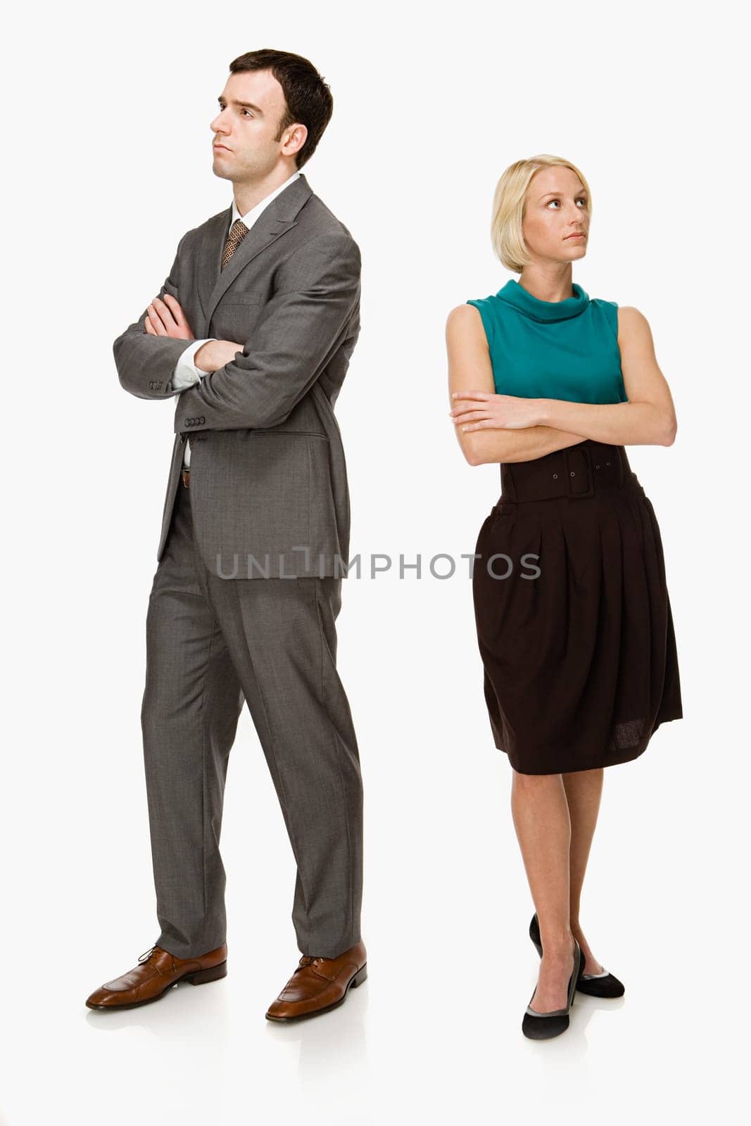 Couple ignoring each other
