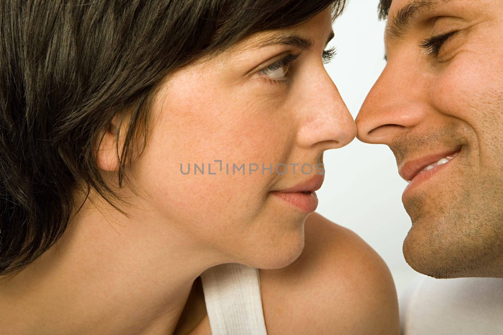 Couple touching noses