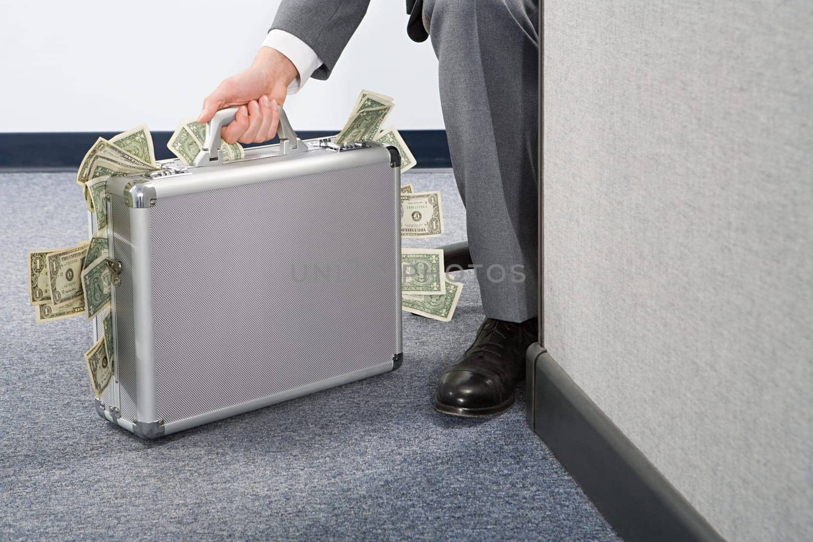 Businessman holding briefcase