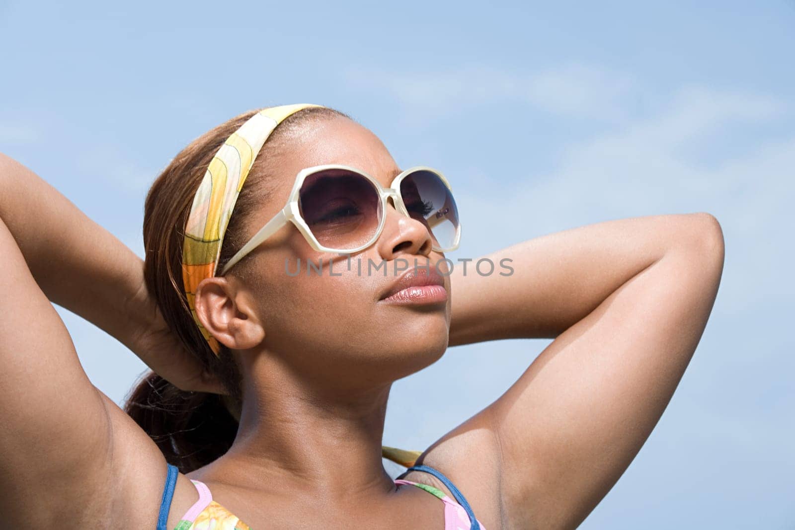 Woman wearing sunglasses