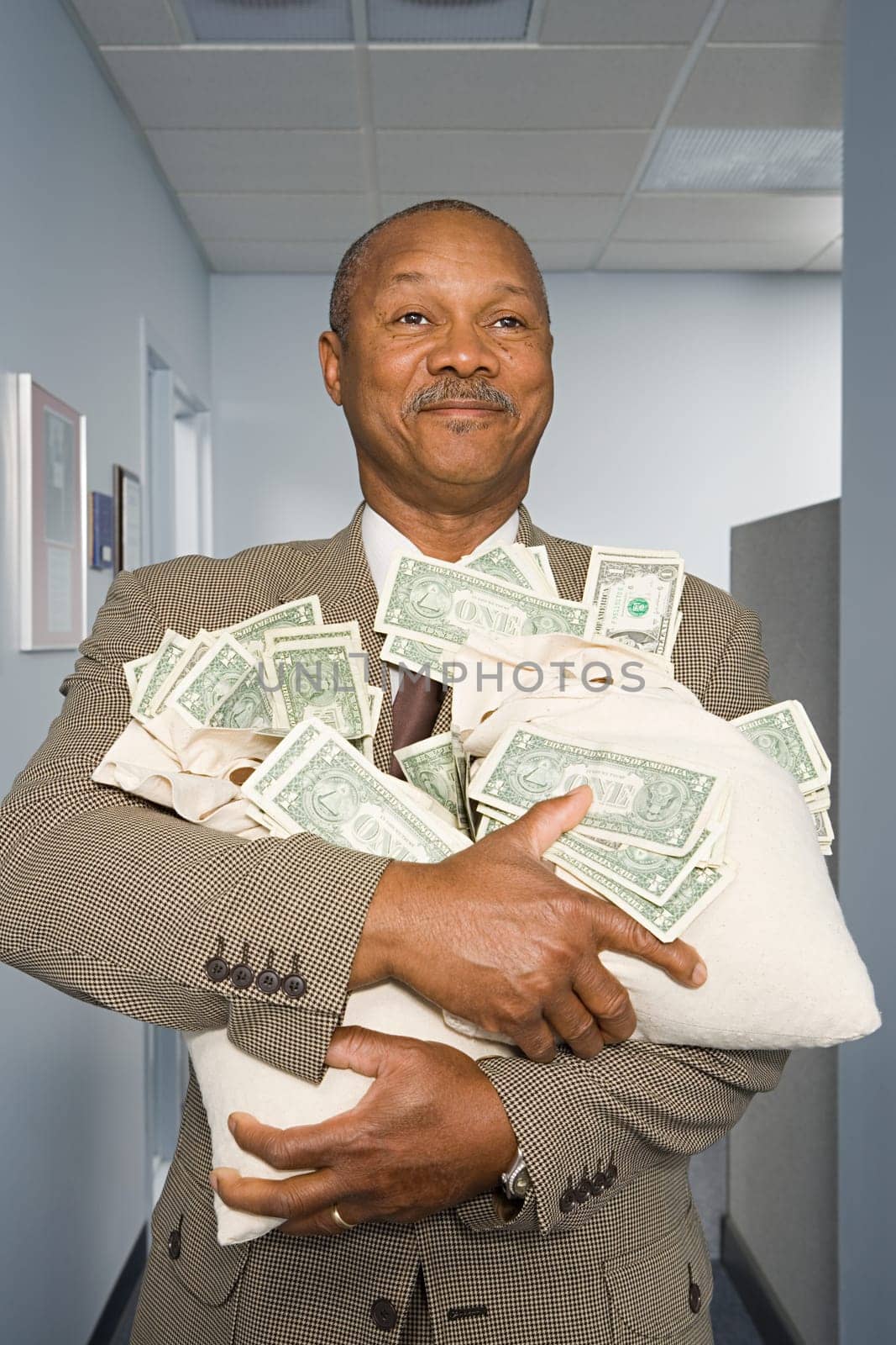 Businessman holding money