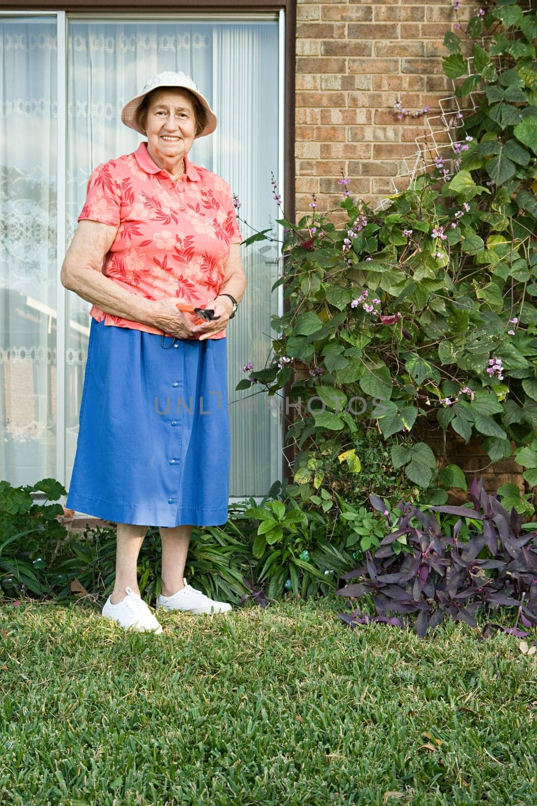 Senior woman gardening