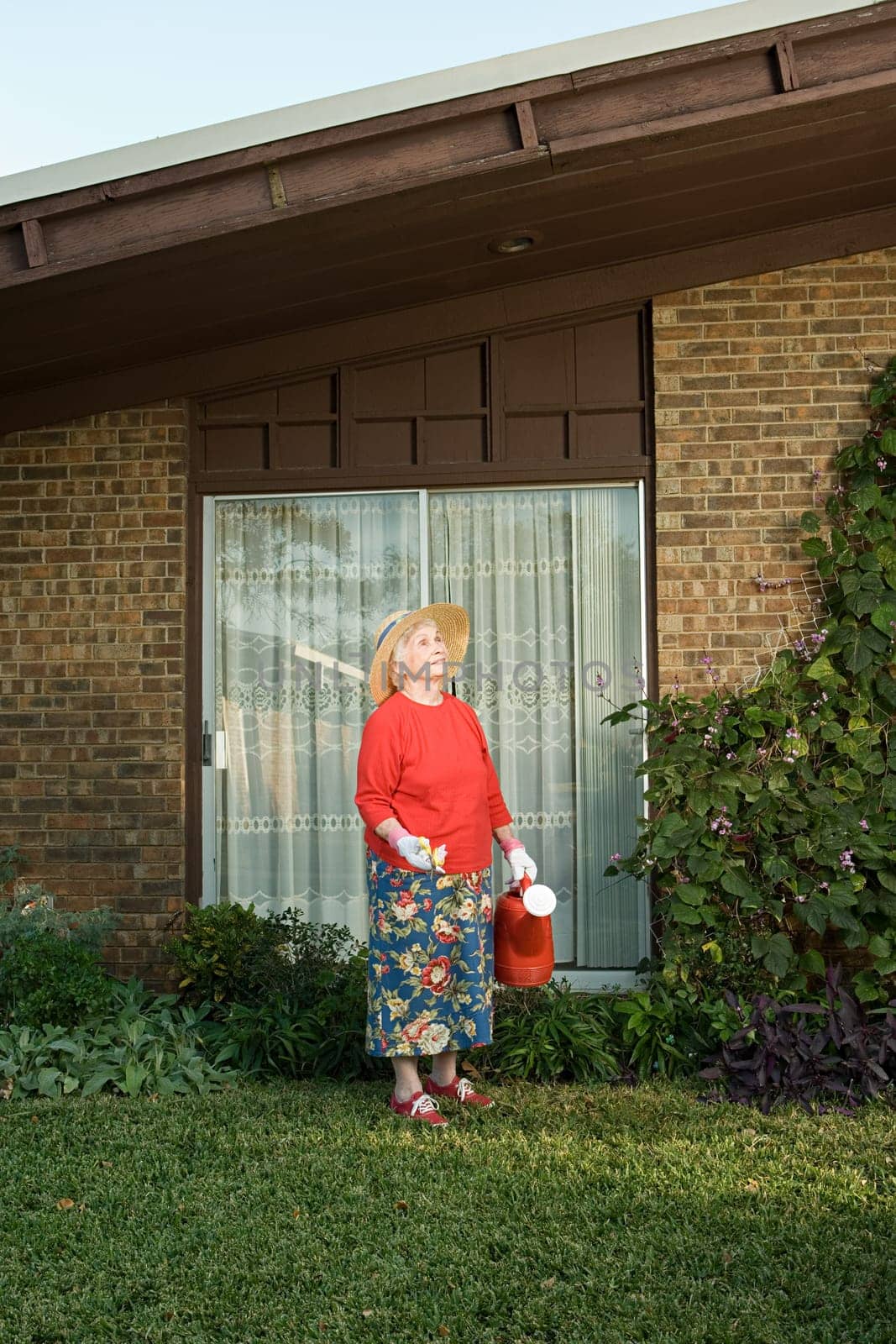 Senior woman gardening