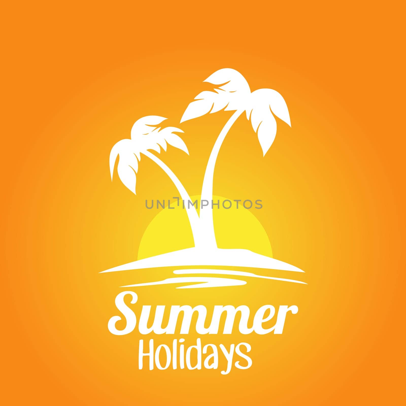 Summer holidays Island background. Vacation concept
