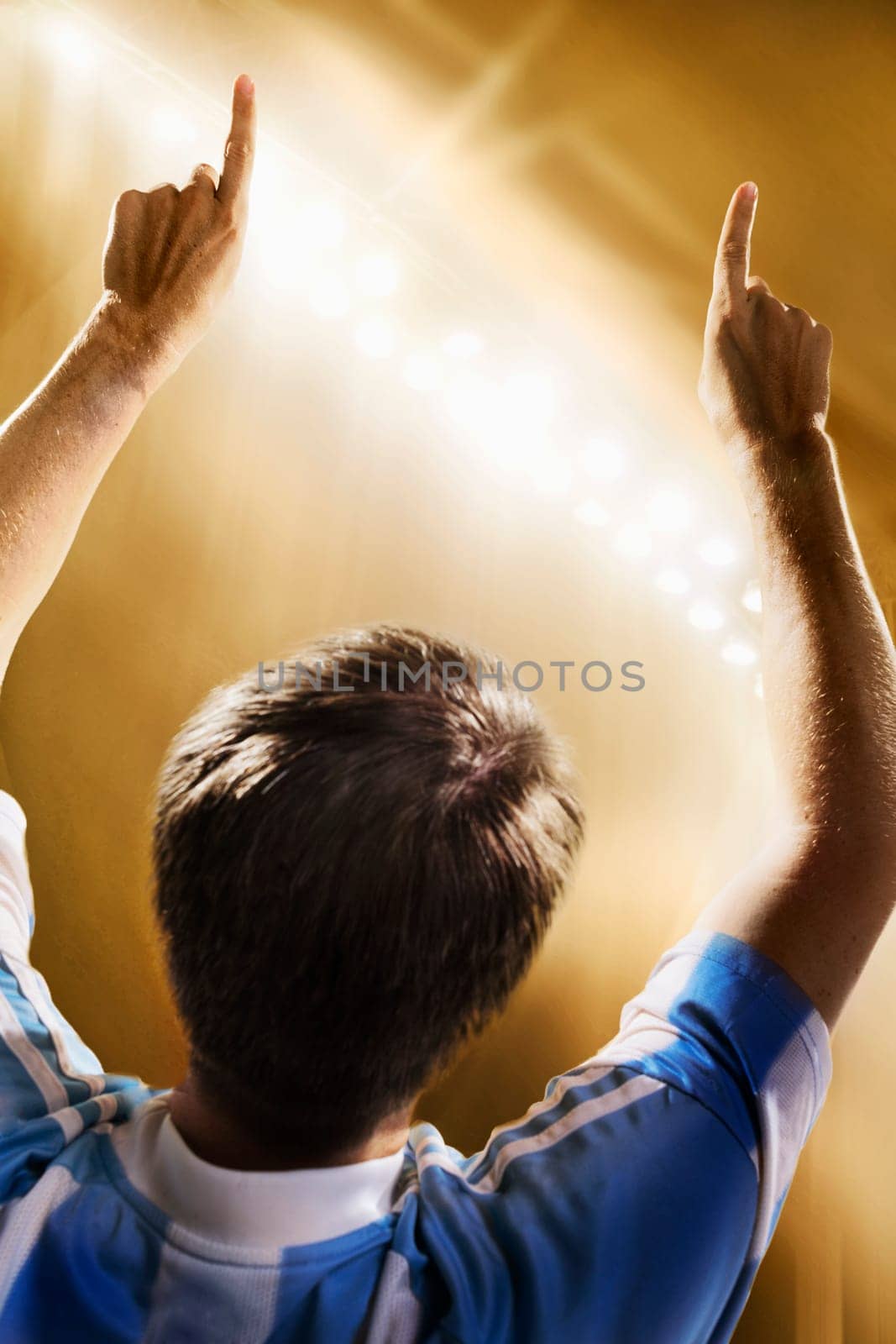 Cheering in stadium