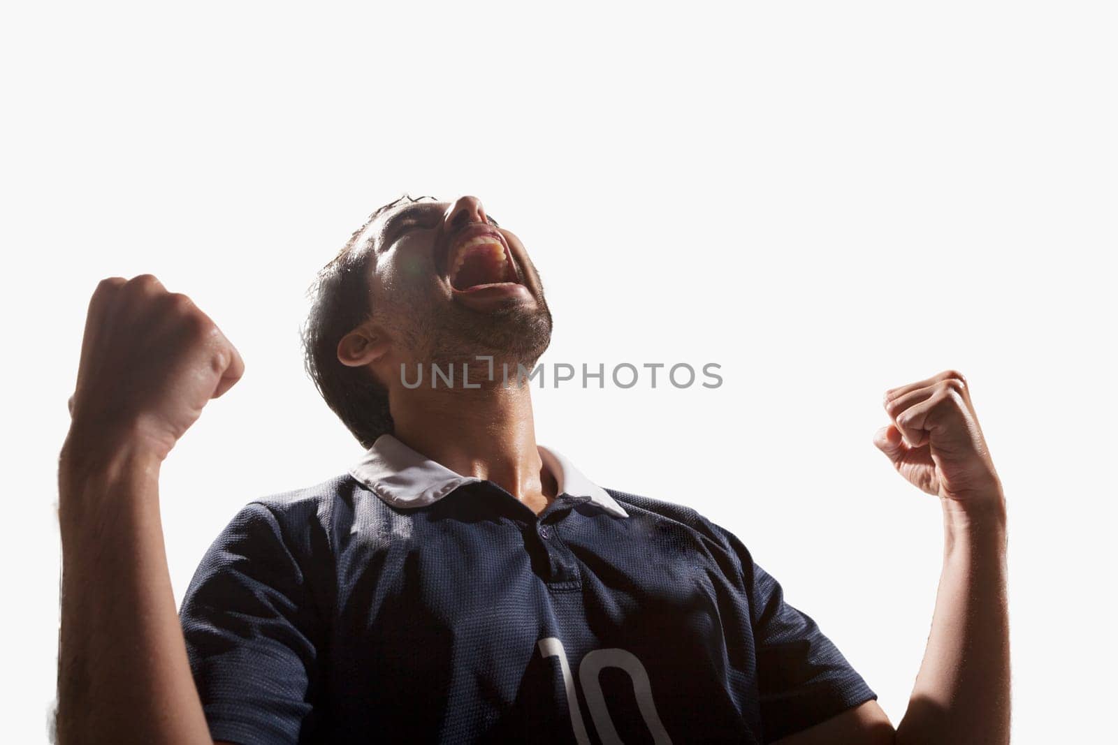 Athlete cheering