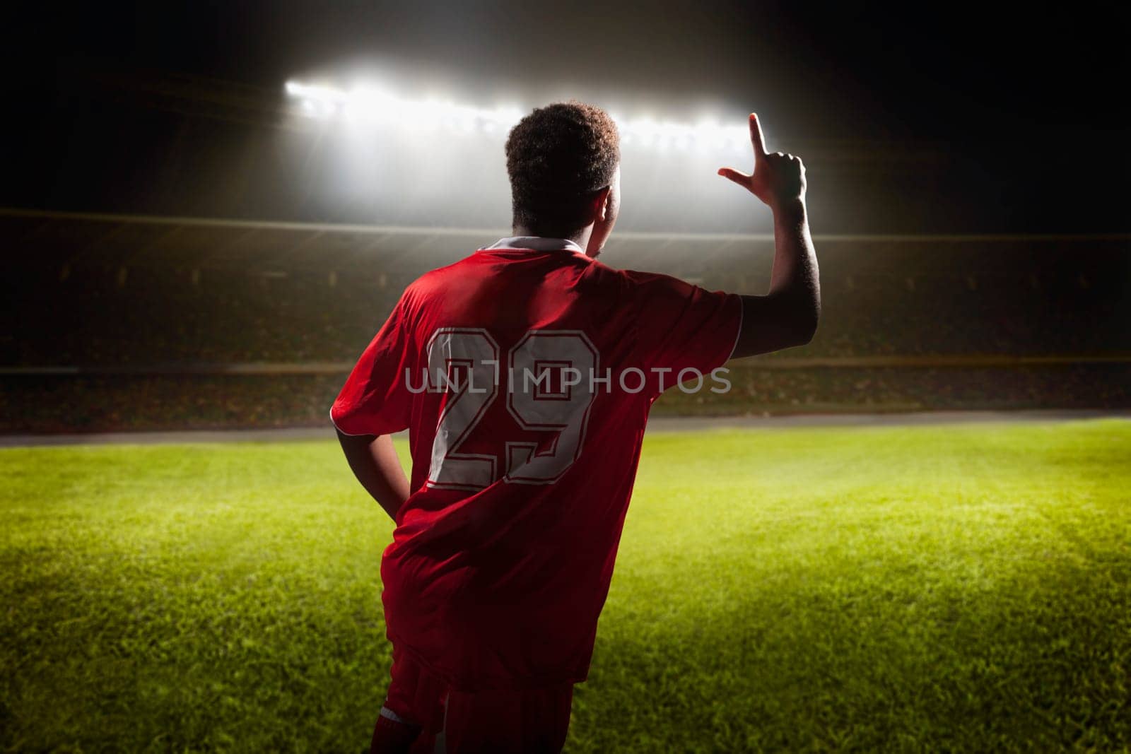 Athlete cheering