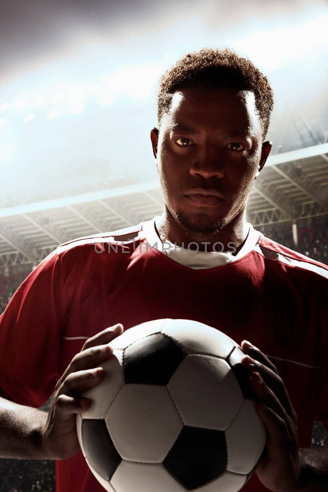 Athlete with soccer ball