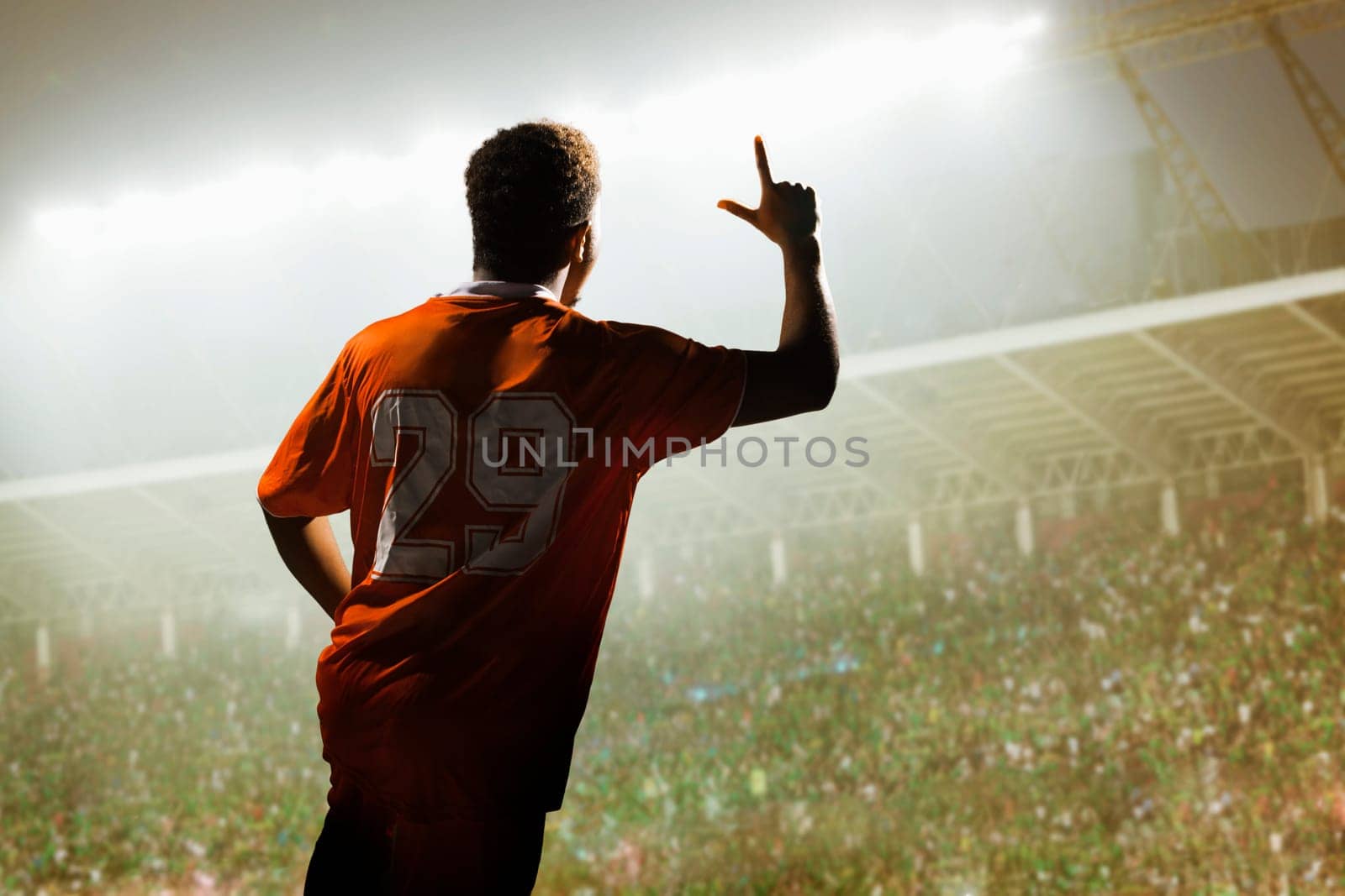 Athlete cheering