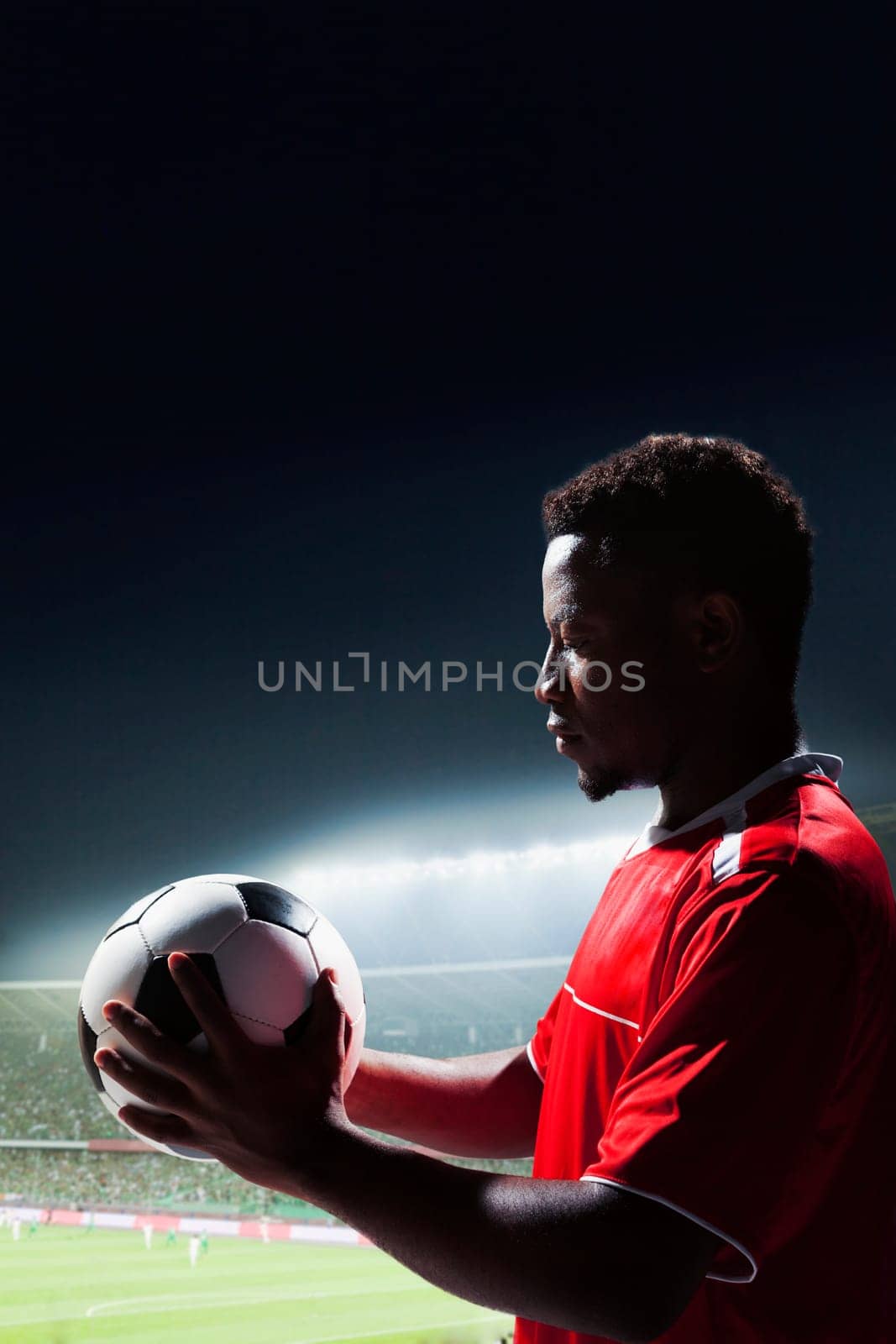 Athlete with soccer ball