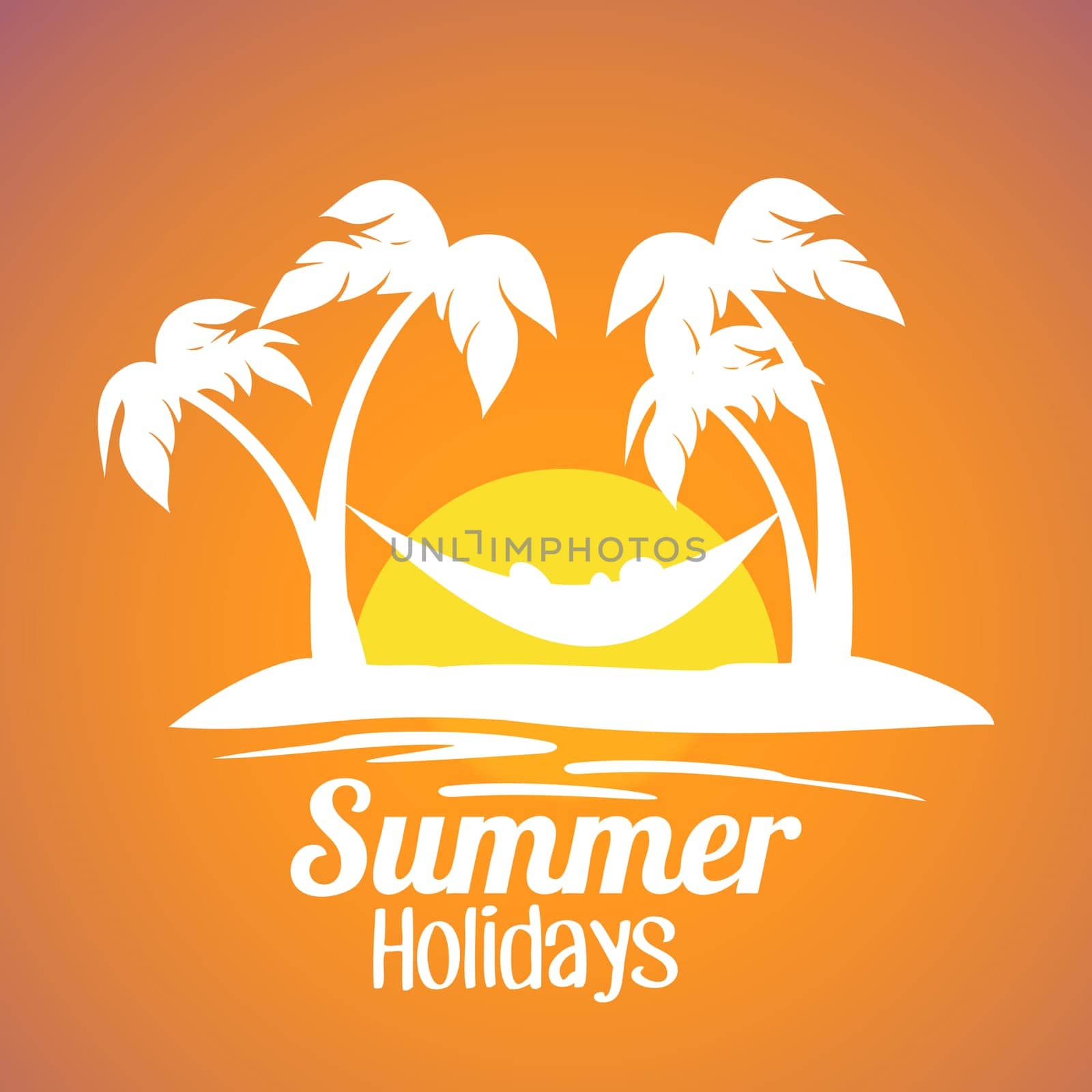 Summer holidays Island background. Vacation concept