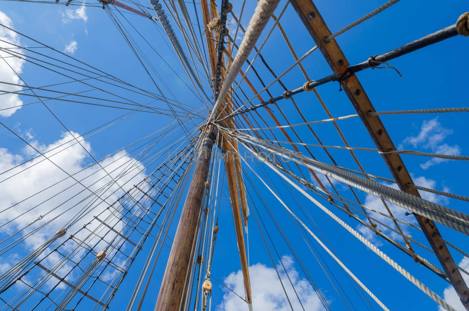 Standing rigging on an old ship