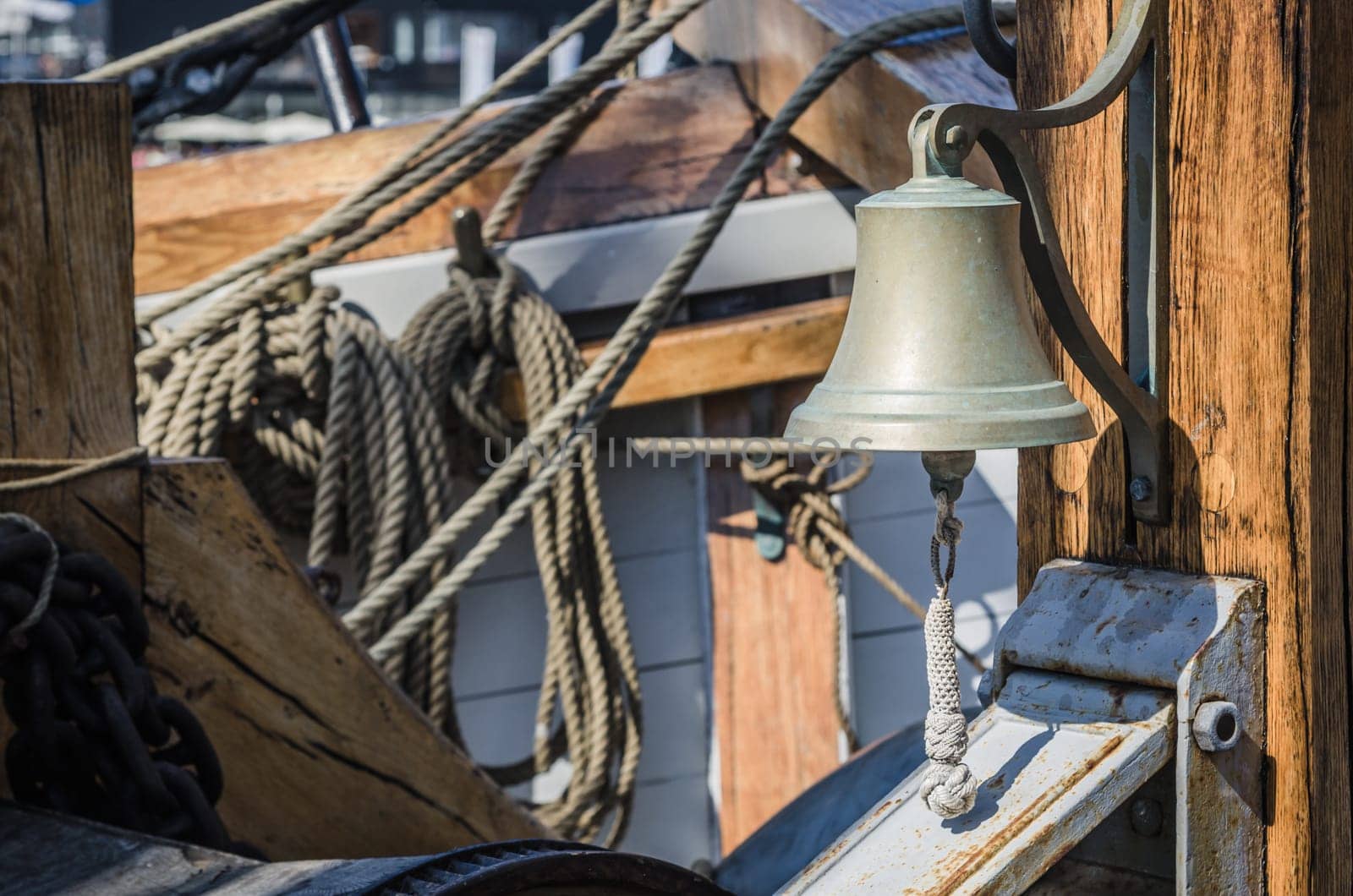 Ship's Bell  on an old sailboat