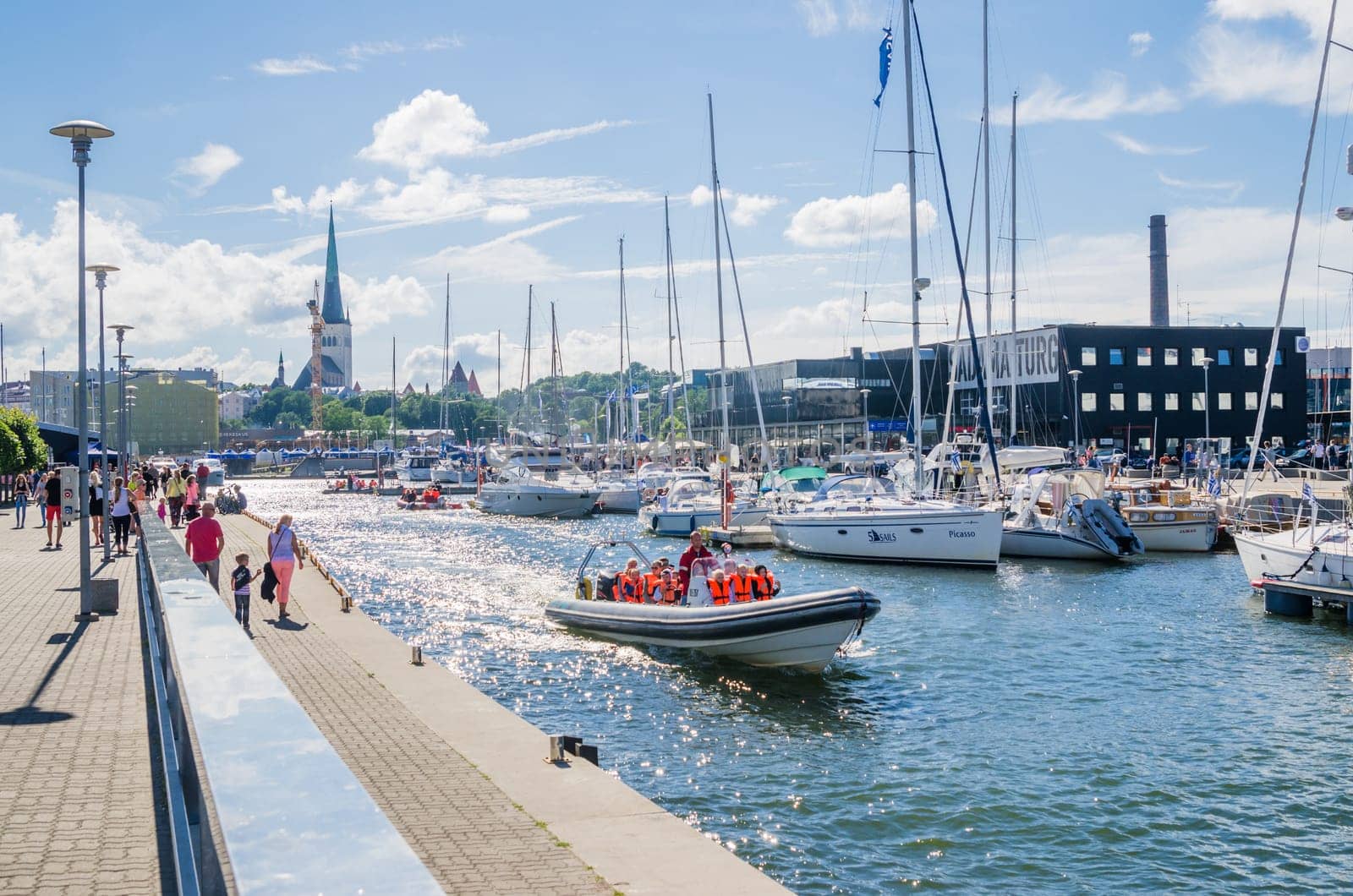 TALLINN, ESTONIA - JULY 16: Yachts come to celebrate the Days of the Sea in Tallinn, Estonia on July 16 2016.