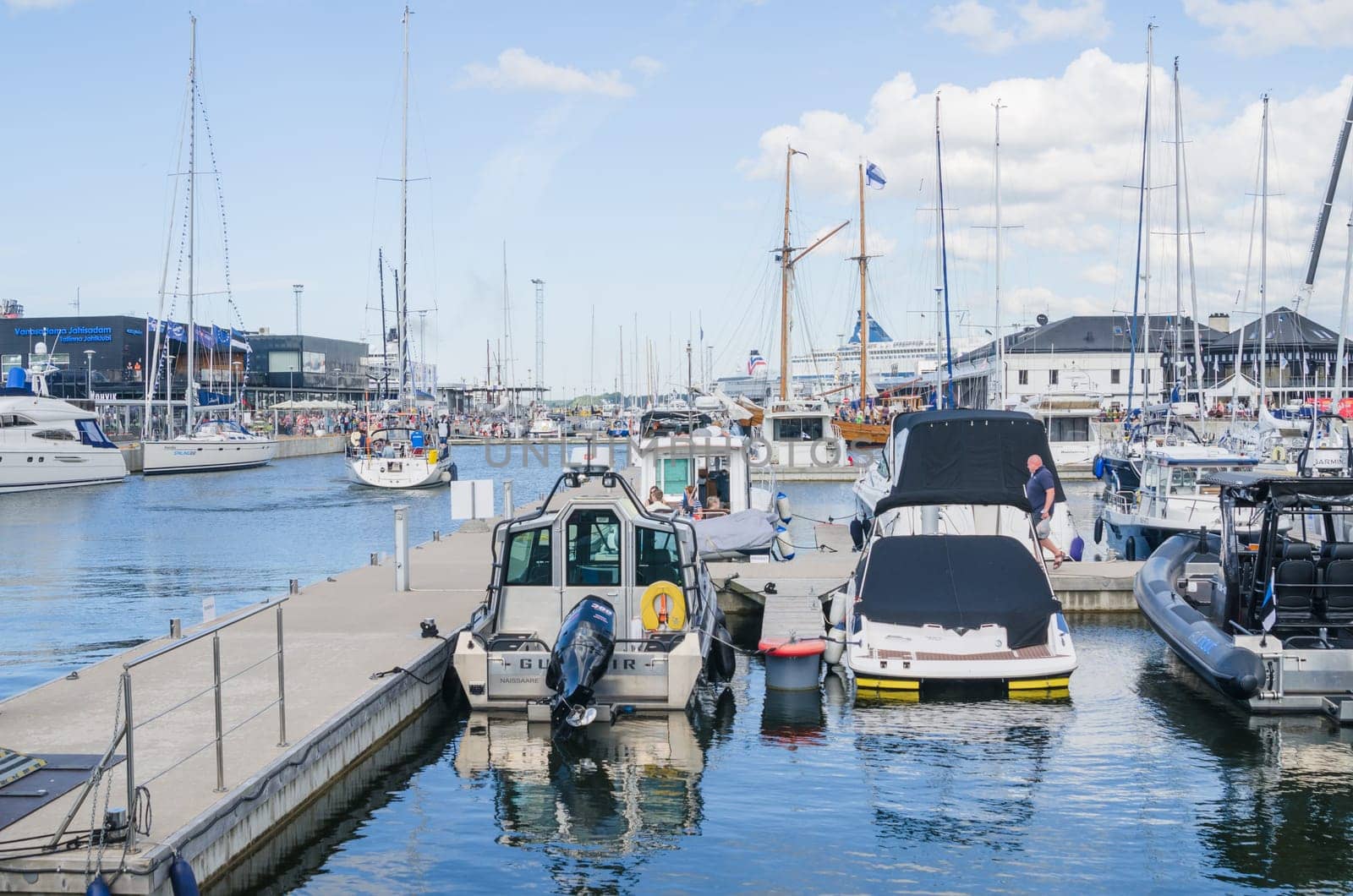 TALLINN, ESTONIA - JULY 16: Yachts come to celebrate the Days of the Sea in Tallinn, Estonia on July 16 2016.