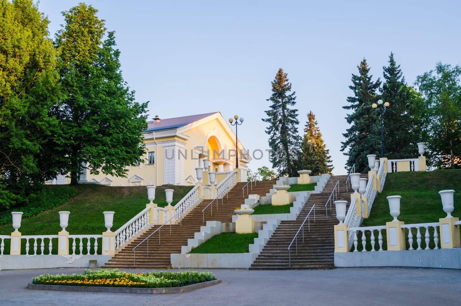 Staircase in the City Park in Sillamae, Estonia
