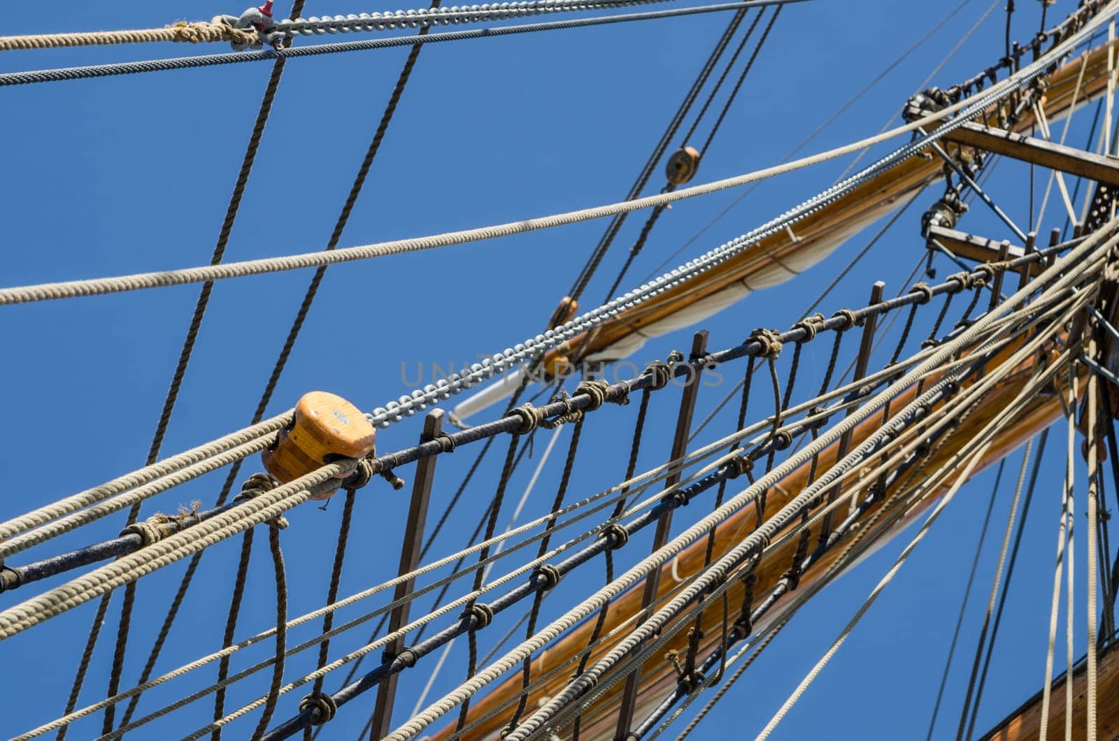 Standing rigging on an old ship