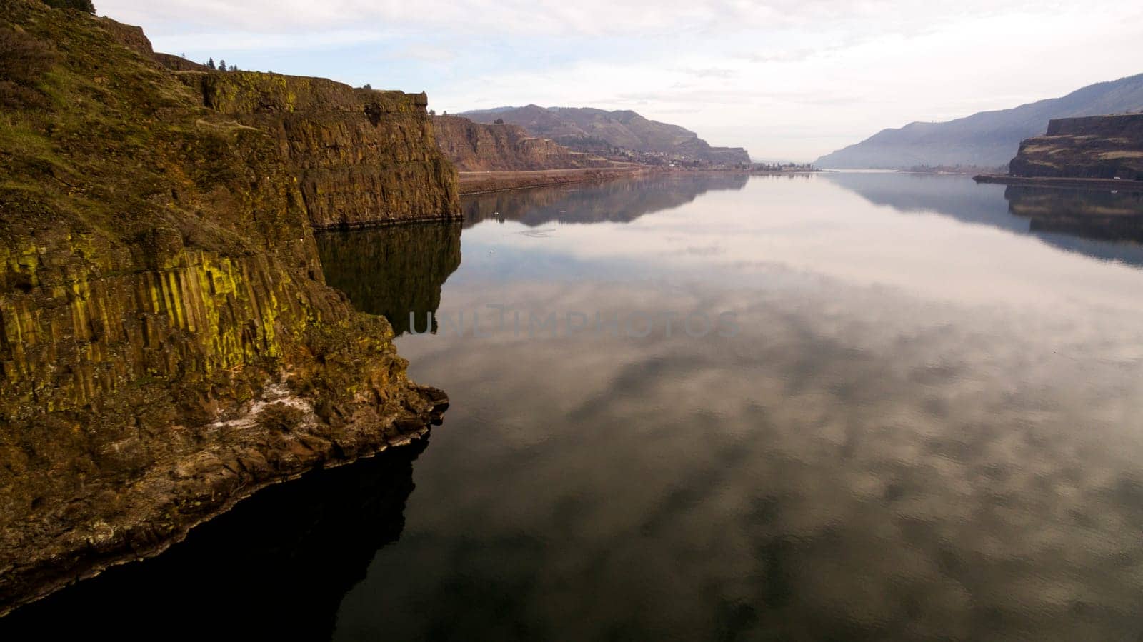 The sky is clearing at Horsethief Butte on the Columbia River
