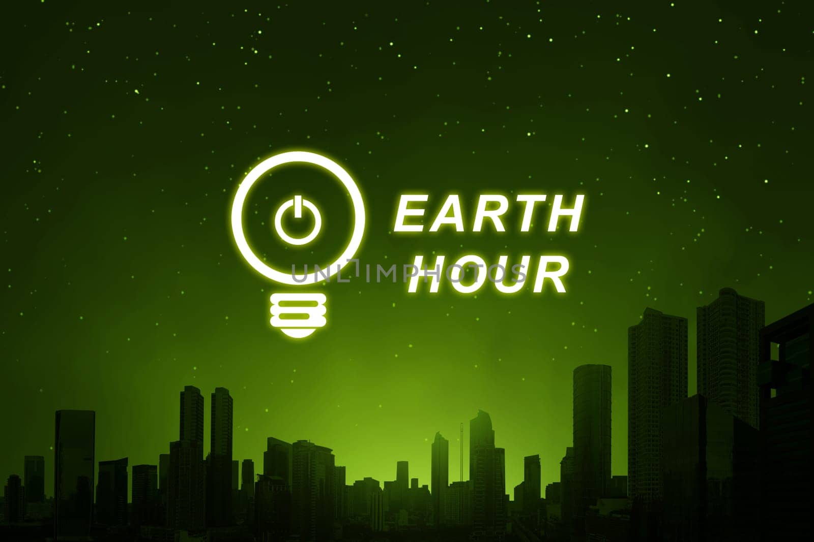 Please turn off your electrical equipment for 60 minutes. Earth Hour Concept.