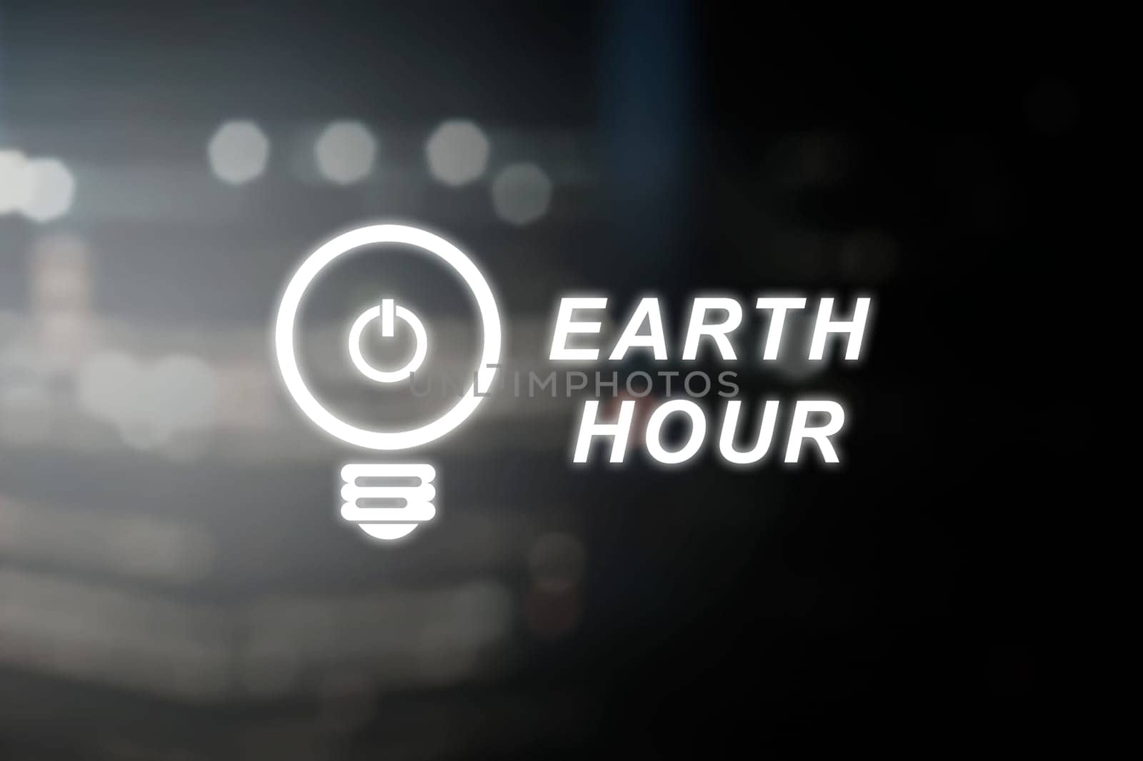 Please turn off your electrical equipment for 60 minutes. Earth Hour Concept.
